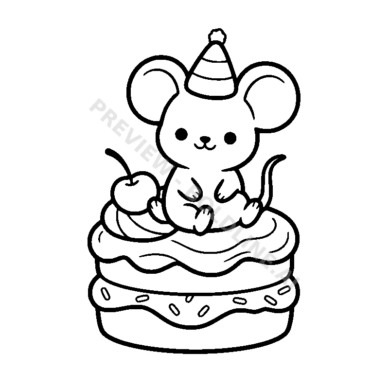 Candy Corn Mouse Fest coloring page printable