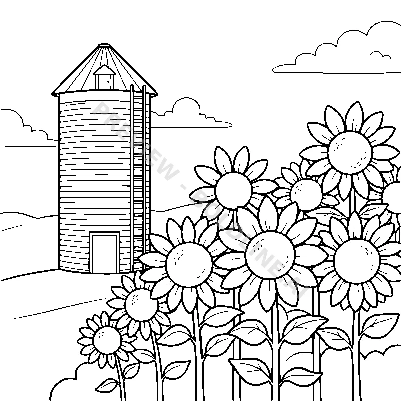Silo  Sunflowers